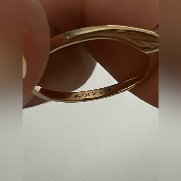 14k & Diamond Solitaire Engagement Ring - Picture 3 of 9